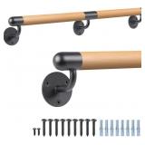 DOLIBEST 60 INCH WOOD INDOOR STAIRS WALL MOUNT HAN