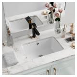 UNDERMOUNT BATHROOM SINK RECTANGLE, HUGSLEEK INTER
