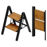 TARANTA 2-STEP ALUMINUM LADDER,LIGHTWEIGHT FOLDING