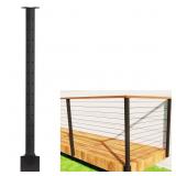 $164 CABLE RAILING CORNER POST FASCIA MOUNT-STAINL