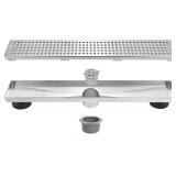 NEODRAIN 18-INCH BRUSHED LINEAR SHOWER DRAIN WITH