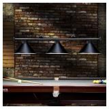 $186 WELLMET 3 LIGHT POOL TABLE LIGHT, VINTAGE RET