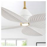 $240 52" TROPICAL CEILING FANS WITH LIGHTS, INDOOR