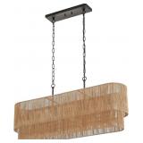 $179 42  BOHO CHANDELIER COASTAL 2 LAYERS HAND WOV