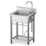 $190 UTILITY SINK FREE STANDING SINGLE BOWL KITCHE