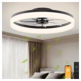 $120 VOLISUN LOW PROFILE CEILING FAN WITH LIGHT AN