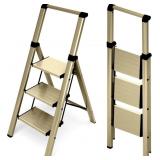HILLHUTAPEX 3 STEP FOLDABLE ALUMINUM STEP LADDER W