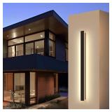 MODERN OUTDOOR WALL LIGHTS, 31.5INCH BLACK LED 300
