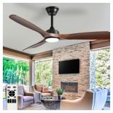 OUTDOOR CEILING FAN WITH LIGHT: 52 INCH 3 BLADE OU