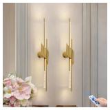 $247 CAMUUCCI BATTERY OPERATED GOLD WALL SCONCES S