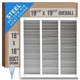 FITS 18X18 DUCT OPENING | STEEL RETURN AIR GRILLE