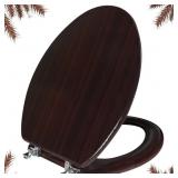 ELONGATED TOILET SEAT MOLDED WOOD TOILET SEAT WITH