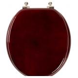TOILET SEAT, SOLID WOOD, RUBBER WOOD, HIGH GLOSS F