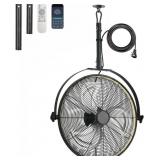 $123 AHAWILL 22.8" OUTDOOR HANGING CEILING FAN WIT