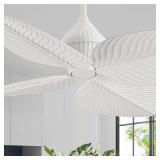 $196 52" WHITE TROPICAL CEILING FANS, FLUSH MOUNT