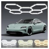 HEXAGON LED SHOP LIGHTS WITH 3 COLORS (6500K/4000K