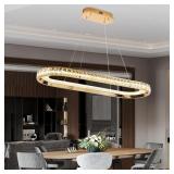 $201 GOLD MODERN CHANDELIER LED CRYSTAL CHANDELIER