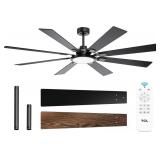 $240 TCL CEILING FANS WITH LIGHTS AND REMOTE: 8 BL