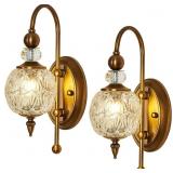 $126 PIEPOOYE VINTAGE GOLD WALL SCONCE SET OF TWO