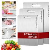 TITANIUM CUTTING BOARD SET OF 3, PURE TITANIUM CUT