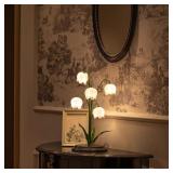 LILY OF THE VALLEY TABLE LAMP WITH REMOTE - 17.7 H