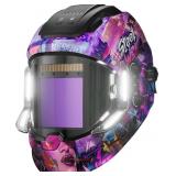 $170 ANDELI WELDING HELMET WITH 4 LED LIGHT, PANOR