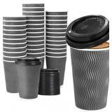 LAMOSI 50 PACK 16 OZ INSULATED DISPOSABLE COFFEE C