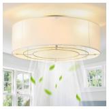 $108 LOW PROFILE CEILING FANS WITH LIGHTS, 20" FLU