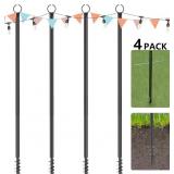 $115 STRING LIGHT POLES FOR OUTSIDE 4 PACK, 10.5 F