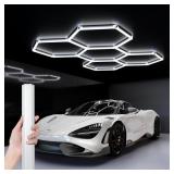 UPDATED BIGGER SIZE 5 GRID HEXAGON GARAGE LED LIGH