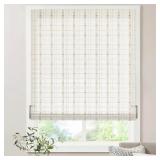 LAZBLINDS NO TOOLS NO DRILL BAMBOO ROLLER SHADES,