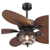 $200 WIVINIYA 52 INCH TROPICAL CEILING FANS WITH L