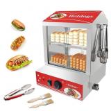 $153 29 QT HOT DOG STEAMER WITH BUN WARMER - ELECT