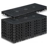8 PCS BLACK PLASTIC PALLETS FOR BASEMENT STORAGE B