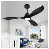 $116 52 INCH SOLID WOOD CEILING FANS WITH LIGHTS A