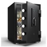 $300 DAYI FIREPROOF SAFE, 2.0 CUBIC FEET BIOMETRIC