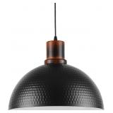 MODERN SOLID WOOD PENDANT LIGHTS,15.7" HAMMERED ME