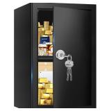 3.0 CUBIC FEET FIREPROOF SAFE BOX WITH KEY LOCK, H