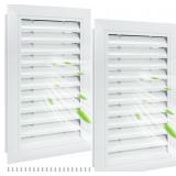GISAFAI 2 PCS 12" X 18" GABLE VENT ALUMINUM ALLOY