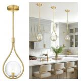 AUTELO GOLD PENDANT LIGHTS KITCHEN ISLAND, 1-LIGHT