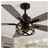 $110 DAWN WHISPER 52 INCH FARMHOUSE CEILING FANS W