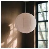 LARGE HANGING LAMP SHADE 20INCH ROUND LINEN PENDAN