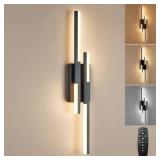BENKUT MODERN LED WALL SCONCE BLACK REMOTE WALL LI