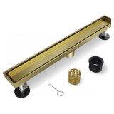 $150 LINEAR SHOWER DRAIN, 42 INCH GOLD SHOWER DRAI