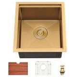 $118 15 INCH DROP IN KITCHEN SINK, STAINLESS STEEL