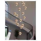 $538 YKOLUPTY STAIRCASE CHANDELIER CRYSTAL CEILING