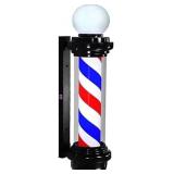 35-INCH BARBER POLE RED WHITE BLUE STRIPES WITH LE