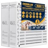 DERBLUE 2PCS 20X25X5 MERV 13 FURNACE FILTER REPLAC