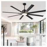 $150 72 INCH SMART CEILING FAN WITH LIGHT AND REMO