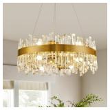 $329 MODERN CRYSTAL CHANDELIER FOR DINING ROOM, 12